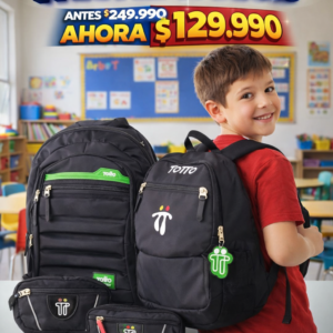 Combo Escolar X3 -Morral +Lonchera+Multiuso